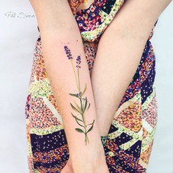 Valeria Shevtsova aka Pis Saro - temporary tattoo flowers