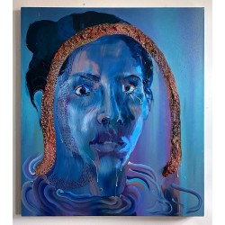 Sahana Ramakrishnan - Self Portrait with Sea Snake - 2021