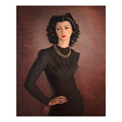 Andre Hambourg - portrait de femme au collier en or - 1941