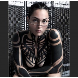 Chalana Dots - full black tattoo