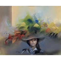 Luis Varga B - Joven Mujer Painting_pa_artmajeur.com+luivar