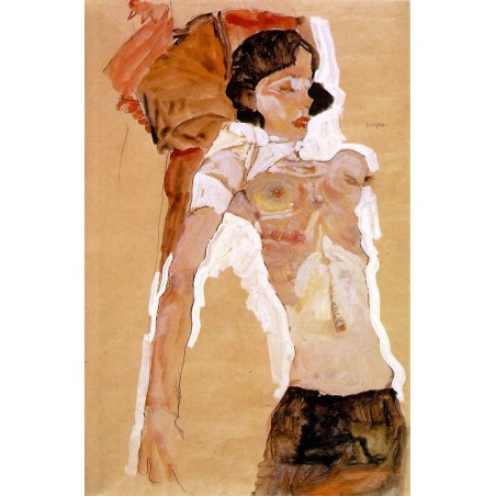 Egon_Schiele - Semi-Nude Girl, Reclining bis