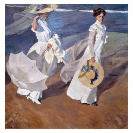 Joaquim Sorolla - Promenade au bord de la mer - 1909