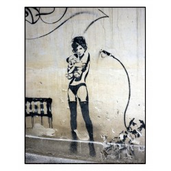 Banksy - Kate Moss - Girl with teddy bear - Graz Austria...