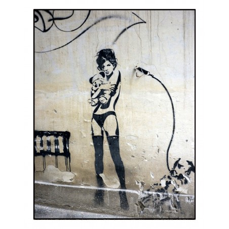 Banksy - Kate Moss - Girl with teddy bear - Graz Austria street art