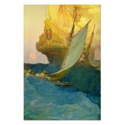 Howard Pyle - an attack on a Galleon - 1905_pa_yell