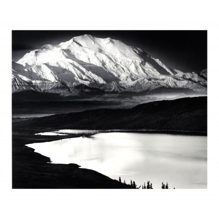 Ansel Adams - Mount McKinley and Wonder Lake_ph_mast_land_bw_vint